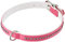 HUNTER MODERN ART LUXUS Hundehalsband, Kunstleder, Strasssteinchen, 42 (S), pink/weiß
