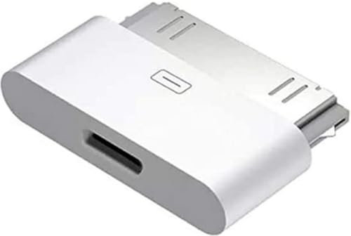 USB C Female to 30 Pin Adapter - For iPhone [ 4s, 4, 3Gs, 3G ], iPad and iPod (nano, touch, Classic) - Compatible with all Models with old Dock connector