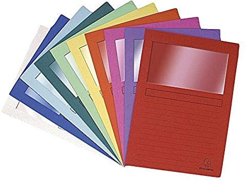 Forever-pochette Coin Papier Avec Fenêtre Couleur Assortie - Lot De 10