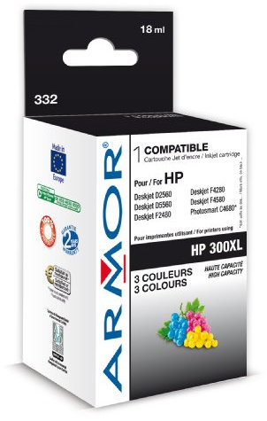 Armor Box Remanufactured für Druckern mit HP 300 X L 3 C, 3 Farben