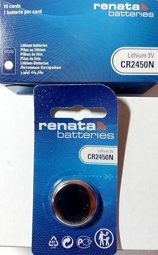 Renata 2450 Lot de 10 Piles Bouton au Lithium fabriquées en Suisse