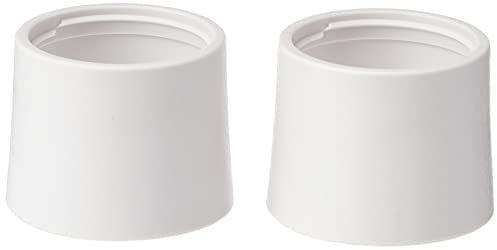 Merriway BH02629 (2 Pcs) Replacement Short Lamp Holder Skirt, White 28mm (1.1/8 inch) - Pack of 2 Pieces
