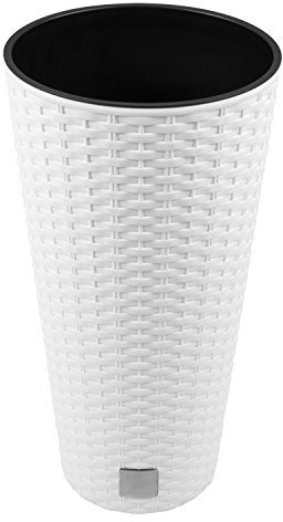 Maceta alta mod. rato ar 400. 40x76 cm. blanco