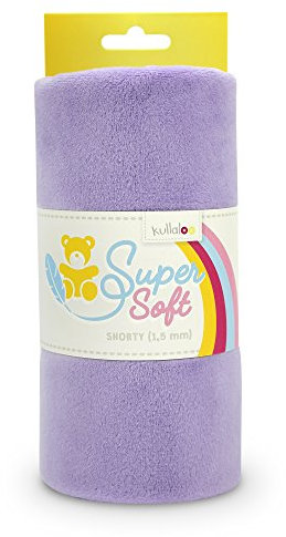 kullaloo Supersoft Plüsch Stoff Shorty in vielen Farben - 1,5mm Florlänge, EN 71-3 & EN 71-9 Zertifiziert (lila)