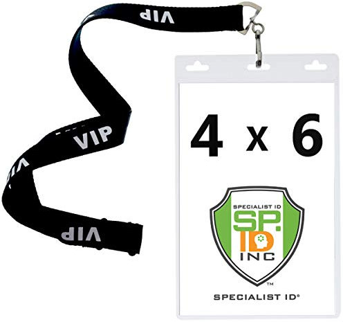10,2 x 15,2 cm Extra Groß Badge und identifikationstechnik Halter für besondere Anlässe (10 Stück) Black VIP