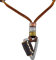 Hanessa Herren-Schmuck Echt-Leder Halskette für Männer in Braun Pfeil-Spitze Anhänger Bronze/Silber/Gold Geschenk zu Weihnachten für den Freund/Mann
