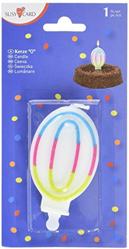 Susy Card 40012056 - Zahlenkerze '0'