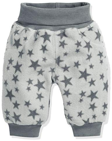 Playshoes Unisex Kinder Fleece-Pumphose Baby-Hose, Grau Sterne, 98