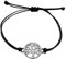 Nuoli® Lebensbaum Armband Damen Silber (verstellbar bis 20cm) Baum des Lebens Armbändchen für Frauen & Mädchen, aus schwarzem Stoff mit Metall Anhänger