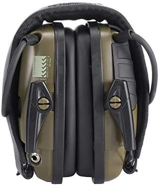 WILDGAMEPLUS Elektronische Schießen Ohrenschützer Olivgrün Jagd Ohr Schützen Eermuffs Faltbare Schießen Ohrenschützer Mini Größe 3,5 mm Kopfhörer für Telefon, MP3 SE02