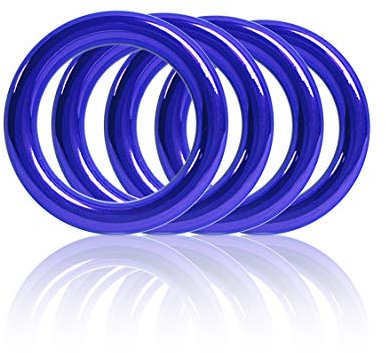 Ganzoo O-Ring Metall für Hunde-Leine, 25mm Innen-Durchmesser, 4 Stück, Stahlring, legierter Stahl, Nicht rostend, Rund-Ringe für Paracord 550 Halsband, Handtasche, Metallring, Basteln, Farbe Blau