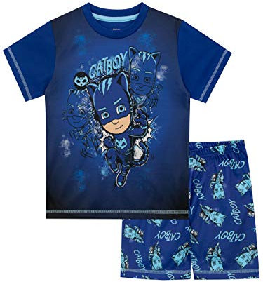 PJ MASKS Jungen Catboy Schlafanzug Blau 140