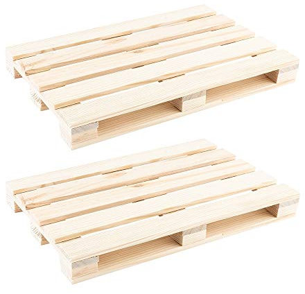 Ideen mit Herz Mini palettes décoratives en bois - Idéal pour l’artisanat, le bricolage ou comme dessous de verre pour boissons.
