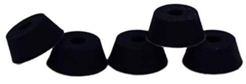Teak Tuning Bubble Bushings Pro Duro Series | Solid Black | Loose (61A) | Custom Molded | Kompatibel mit allen gängigen Griffbrett-Achsen