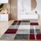 Paco Home Teppich Wohnzimmer Kurzflor Marokkanische Kreis Und Bordüren Muster Modern, Grösse:120x170 cm, Farbe:Rot 2
