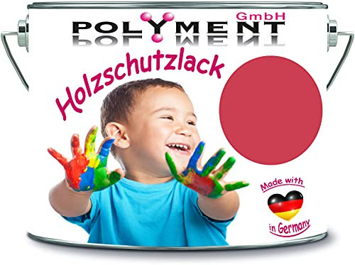 5 Liter Holzschutzlack Holzlack Holzlasur wetterbeständiger Langzeitschutz Wetterschutzfarbe Holzschutzfarbe (RAL 3018 Erdbeerrot)