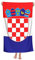 Strandtuch Flagge von Kroatien Erwachsene Reise Mikrofaser Großes Badetuch Weiche Saugfähige Stranddecke 80X130CM