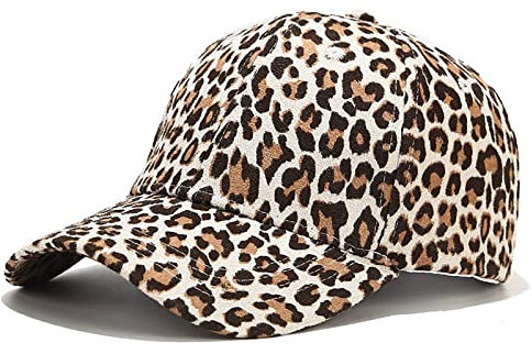 XYIYI Leopard Beige Classic Baumwolle Baseball Cap Verstellbar Baseballkappe für Damen Herren