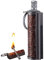 DONGCY Leder Kerosin Altmodische Feuerzeuge Winddicht Stabfeuerzeug Soft Flame Kerosin Gasanzünder Nachfüllbar für Sammlung Outdoor Dekoratives Geschenk Metall,Brown