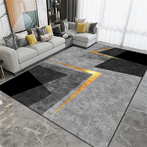 joop Teppich schwarz Salon Wohnzimmer Teppich Schwarz Grau Einfache Anti Milbe Mit Mehreren Spezifikationen waschbare Teppich 200X300CM teppiche waschbar 6ft 6.7''X9ft 10.1''