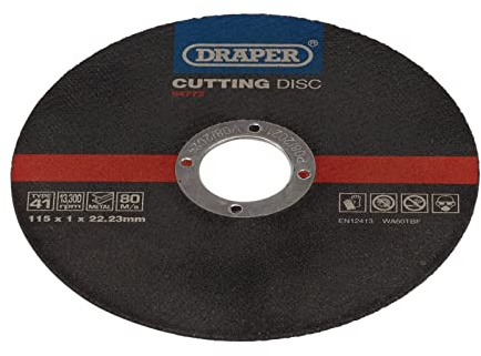 Draper 94772 Metal Cutting Discs, 115 x 1 x 22.23mm (Pack of 100)