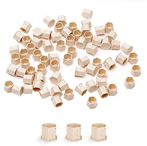 EZ Tattoo Tintenbecher 12mm - 200 Stück Biologisch Einweg ECO-freundlich Abbaubare Tattoo Tintenkappen für Tattoo Bedarf und Ausrüstung (Mittel)