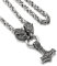 AFSTALR Collier Viking Nordique Homme，Argent Mjolnir vikings Marteau de Thor Acier Inoxydable Tête de Loup Ensemble collier viking homme Bijoux 60cm