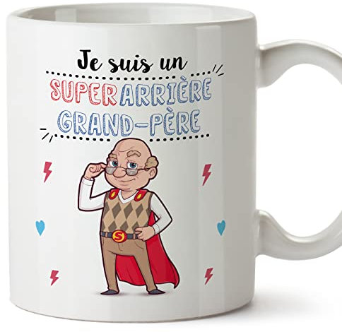 Mugffins Tasses pour ARRIÈRE-GRAND-PÈRE - En Français - Cadeau original pour ARRIÈRE-GRAND-PÈRE - Super Famille - 11 oz / 330 ml