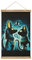 YBEL Anubis und Bastet Scroll-Poster Stoffbild Kunst Holz DIY Rahmen Hängende Druck Aufhänger für Raumdekoration Öl Leinwand Kit Geschenk
