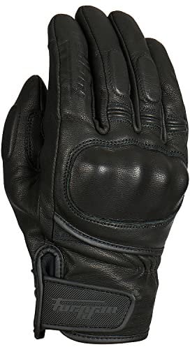 Furygan LR Jet D3O - Tactile - Paume 100% Cuir DE Chevre - Gants DE Moto LEGERS Homme - Protection METACARPES D3O - Aventure Touring Urbain