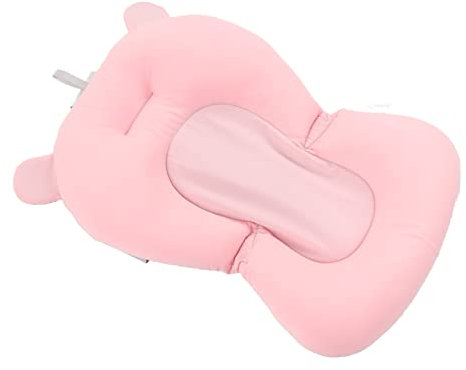 Baby-Badesitzkissen, Baby-Badekissen, Badewannen-Stützpolster für Neugeborene (Rosa Bär)