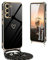 Yutwo Coque pour Samsung Galaxy S23 avec Cordon, Coque pour Samsung S23 avec Collier Housse Silicone avec Motif Coeur d'amour Antichoc Réglable Étui pour Samsung S23 avec Cordon, Noir
