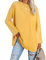 Ebifin Oversized T Shirts Women Long Tops Long Sleeve T Shirt Crewneck Tunic Tops Bluse Sweatshirts.Yellow.XXL