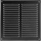 Vent Systems - Griglia di ventilazione quadrata in metallo nero, 25,4 x 25,4 cm (interno), deflettore di ventilazione per bagno, casa, ufficio, cucina, 30,5 x 30,5 cm (esterno)