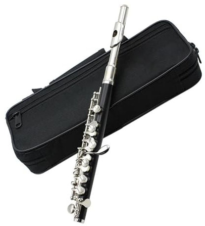 Querflöte Instrument 16-Tasten-Piccolo, Halbgroße C-Tastenflöte, Versilbertes Kupfernickel-Piccolo Mit Piccolo-Gehäuse