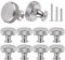 sdhiiolp 10 Pcs Cabinet Knobs Matte Silver Metal Round Knurled Wardrobe Knobs Door Kitchen Hardware Cupboard Knobs with Screws Handles for Drawer Dresser, Cupboard and Wardrobe