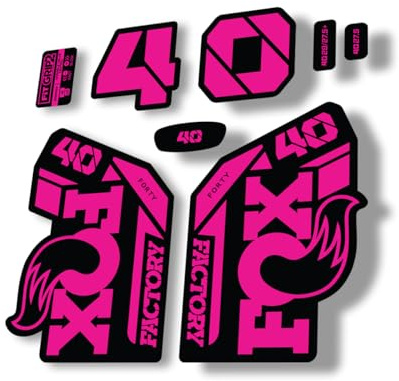 Gabel Ersatz Aufkleber kompatibel für Fox 40 2021 Serie Pink (matt)