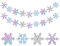 DazzJoy 2 Stück Schneeflocken Girlande Geburtstag, Snowflake Geburtstag Girlande, Weihnachtsgirlande Hängend Deko, Frozen Geburtstagsgirlande für Prinzessin Geburtstag Deko, Weihnachten Kinder Deko
