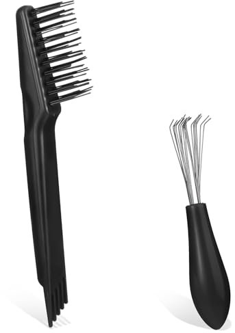 Giantree 2 Stück Haarbürstenreiniger Bürstenreiniger, Haarbürsten reiniger Bürstenreiniger haarbürste Brush Cleaner Hair Brush Cleaner (Schwarz)