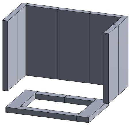 Feuerraumauskleidung - Passend für Techfire Kaminöfen inkl. Modellübersicht - Für verschiedene Kamin & Ofenmodelle - Kaminofenauskleidung aus Vermiculite - passgenau & einfach austauschbar [13-teilig]