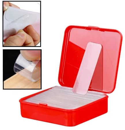 OEIOTEI Nastro biadesivo extra forte, 60 pezzi, senza tracce Nano Magic Tape Double Side Adhesive removibile, impermeabile, trasparente, non marcatura, nastro biadesivo sottile