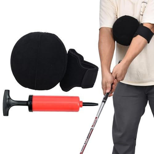 Ghjkldha Inflatable Golf Smart Ball with Arm Strap - Golf Training Aid for Posture Correction, Swing Improvement, and Consistent Practice - Includes Air Pump and Adjustable Strap