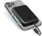SBS Power bank battery pack 5000 mAh, compatibile con MagSafe, ricarica wireless, cavo USB-C integrato, porta USB-C, LCD di stato, universale per iPhone, Samsung, Xiaomi, Oppo, nero