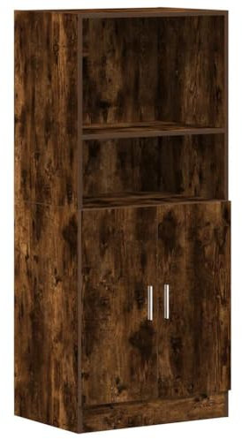 vidaXL Mueble Cocina Madera ingeniería Roble Ahumado 38x41,5x131,5 cm