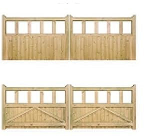 Cancello da giardino in legno massiccio di alta qualità, 180 cm x 300 cm x 5 cm, per esterni di privacy e sicurezza, altezza 1,8 m