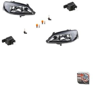 Johns, Scheinwerfer schwarz + Night Breaker passend für Opel Astra G L R
