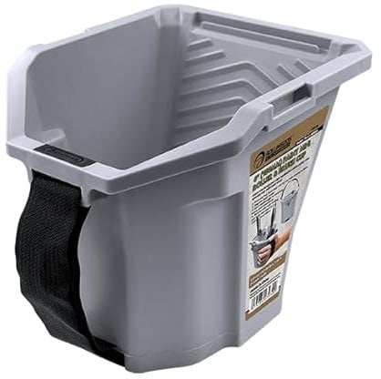 ROLLINGDOG Hand Held Paint Scuttle Bucket with Magnet Brush Holder - Paint Kettle for 4 Mini Roller,Decoration,Home DIY,Small Project,1L
