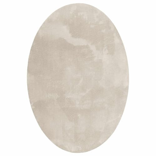 vidaXL Teppich HUARTE Beige 120 x 170 cm 100% Polyester | Ideal für einen bequemen Stand, Einfach zu reinigen und sauber zu halten, Verhindert das Verrutschen auf dem Boden
