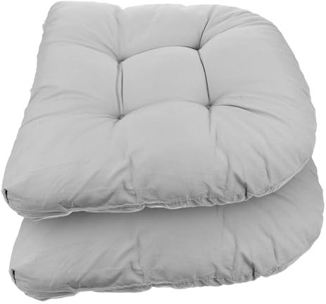 ibasenice 2 Stücke Kissen Sitz Pads Sitze Pad Stuhl Terrasse Boden Ersatz Garten Outdoor Booster Sitze Polyester Grau