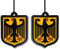 2er Set Auto Duftbaum Deutschland – Autoduft & Lufterfrischer Rückspiegel – Sandelholz Fruchtiger Duft – Bundesadler Design – Auto Duftanhänger gegen Gerüche